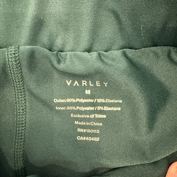 Varley Tennis Set Sleeveless Zip Polo Top & Pleated Skort White Green Pink S/M - Picture 5 of 5